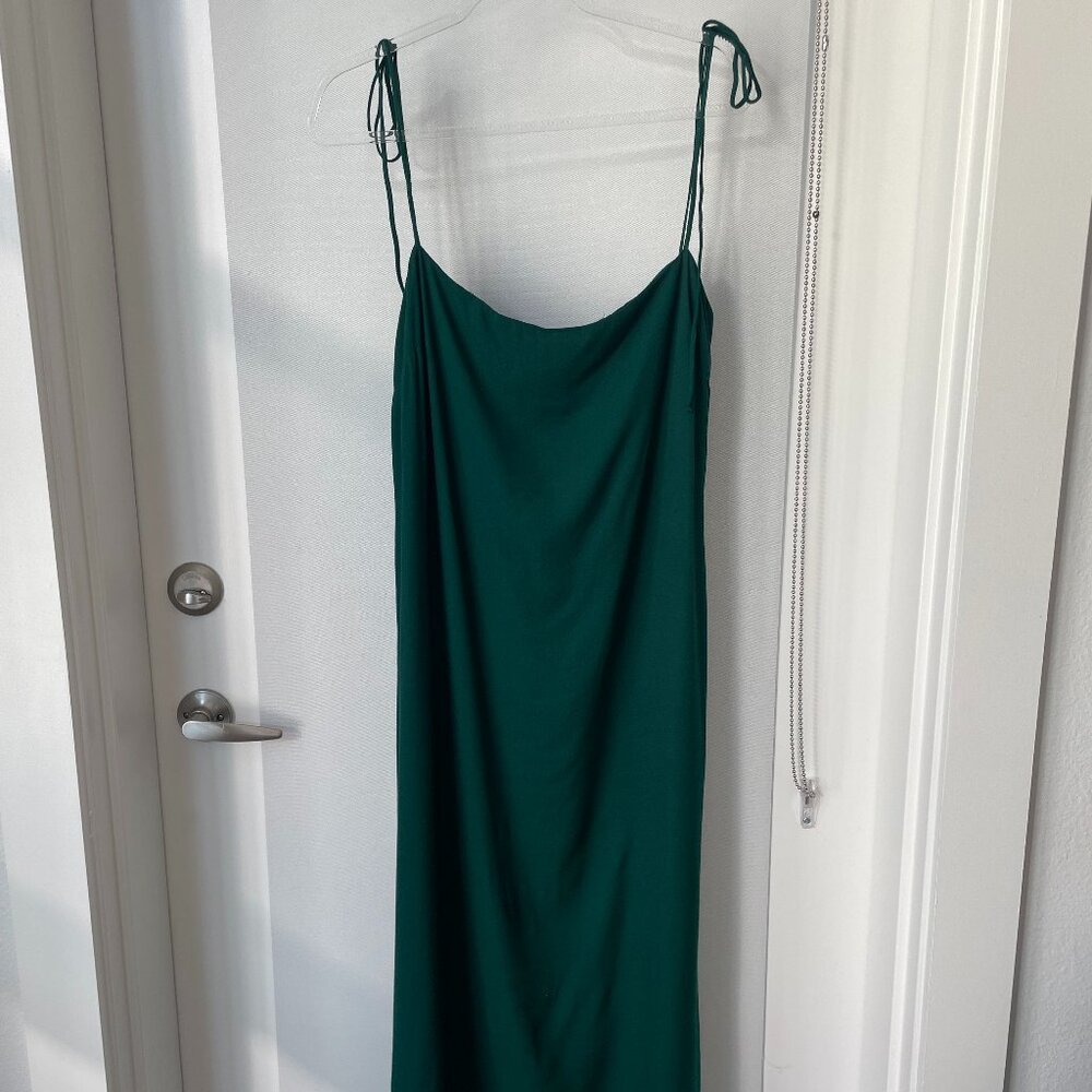 Reformation Emerald Green Midi Slip Dress